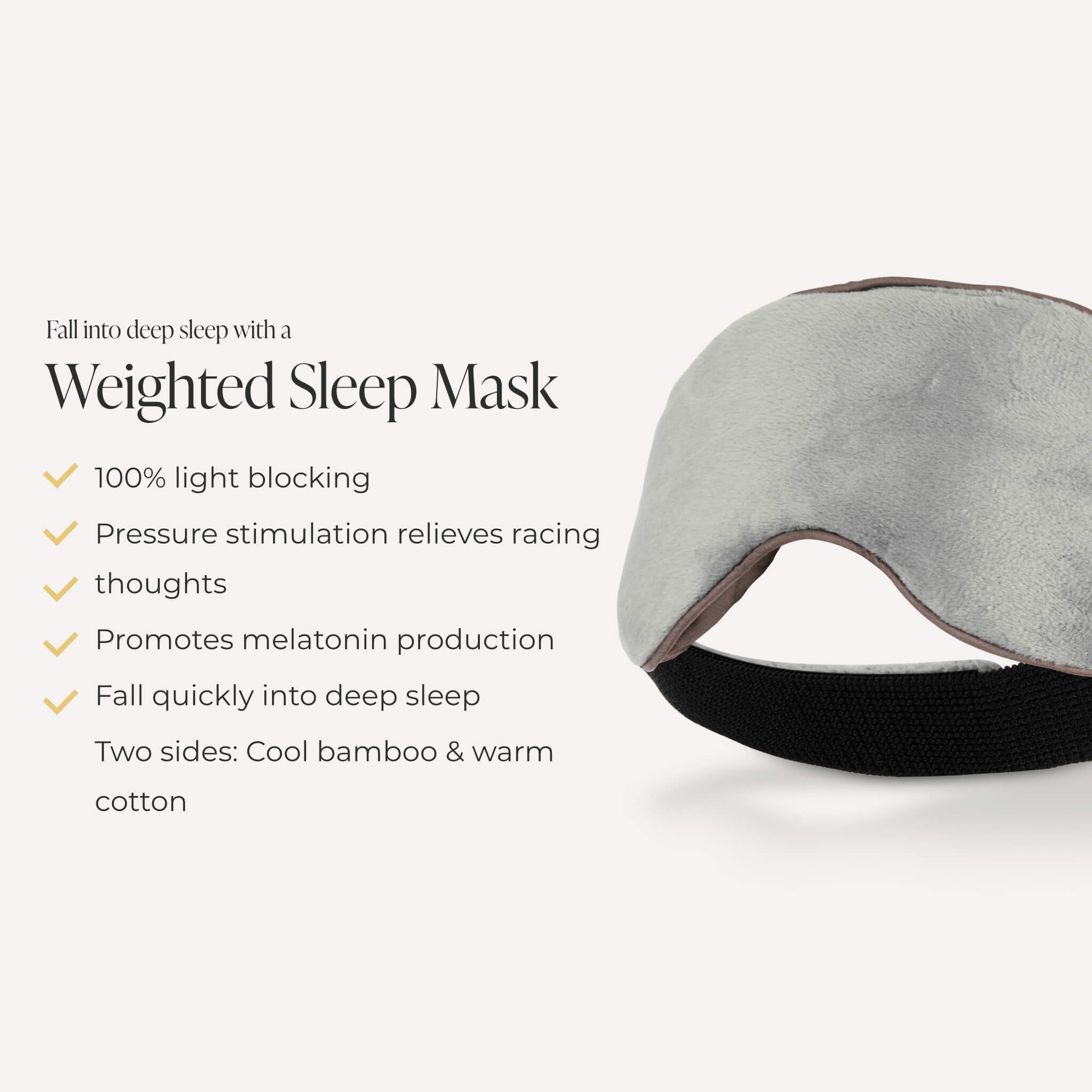  Cozynight Weighted Sleep Mask-Sleep Eye Mask for Sleeping-Eye  Cover That Blocks Out Light to Help Relaxation and Night Sleep-Comfortable  Blackout Sleeping Mask 0.8 lbs Gray : Health & Household